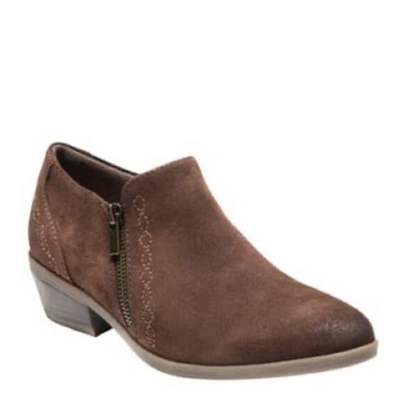 Earth Origins Brown Suede Booties - Picture 1 of 9